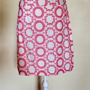 Banana Republic Molly Collection Fuschia and White A-Line Skirt
